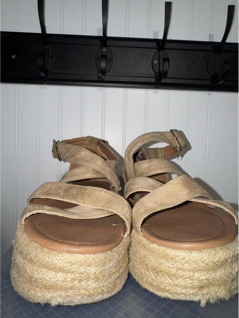 Bonnibel Beige Espadrille Platform Sandals